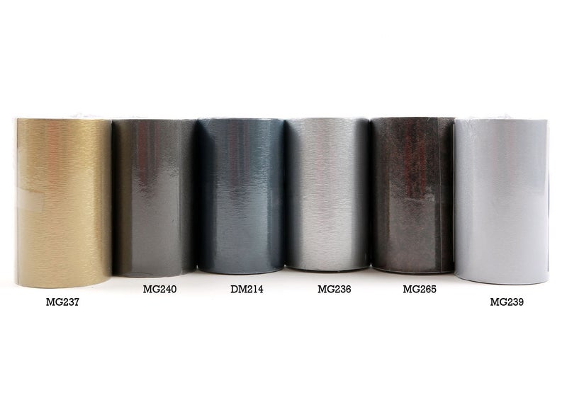 ROSEROSA Peel and Stick PVC Faux Metal Self-Adhesive Wallpaper Covering Counter Top Shelf Liner MG265 (3.93 Inch X 16.40 Feet) - Image 5